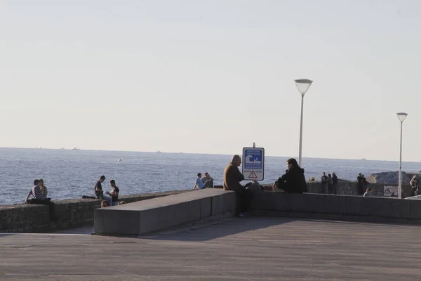 Ζωή Στην Πόλη Του San Sebastian — Φωτογραφία Αρχείου