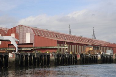 Industrial environment by the estuary of Bilbao