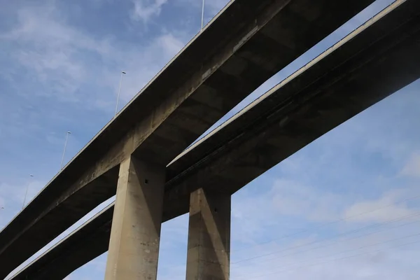 Ponte Sobre Estuário Bilbau — Fotografia de Stock