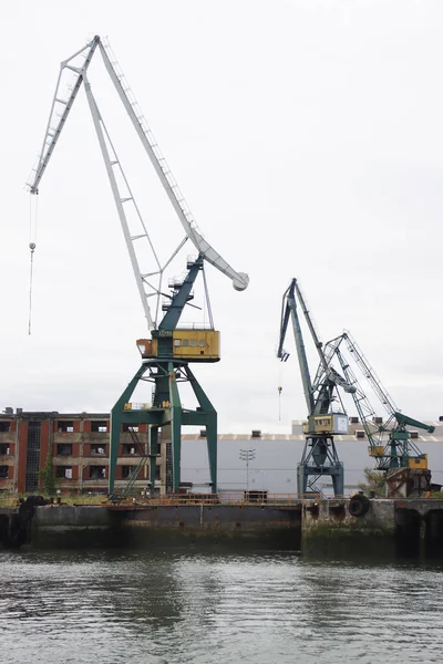 Cranes Harbor Bilbao — Stock Photo, Image