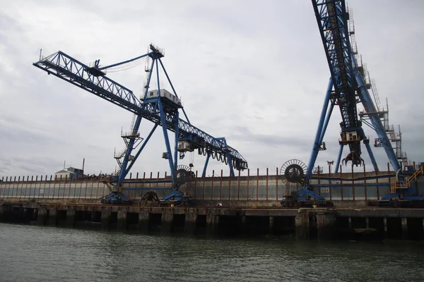 Entorno Industrial Estuario Bilbao — Foto de Stock