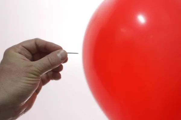 Needle Close Balloon — Stock Photo, Image