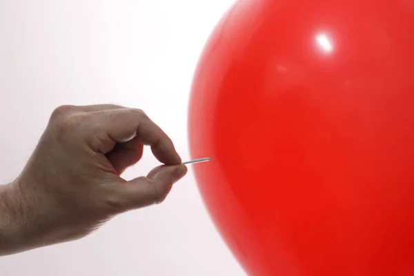 Needle Close Balloon — Stock Photo, Image