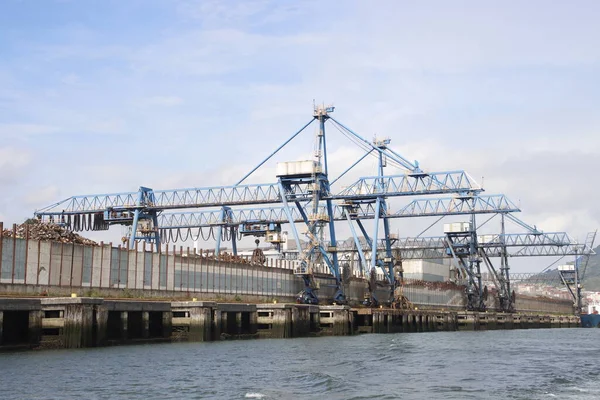 Industrial landscape in the estuary of Bilbao