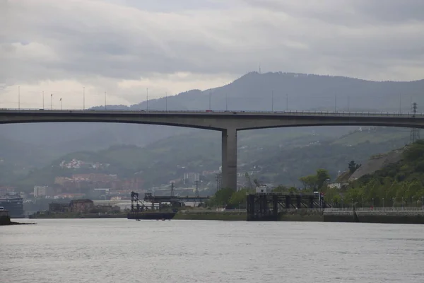 Puente Sobre Estuario Bilbao — Foto de Stock