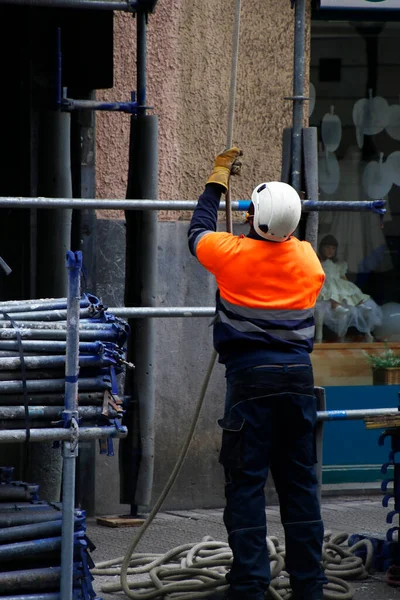 Man Working Construction Site — Stock Photo, Image