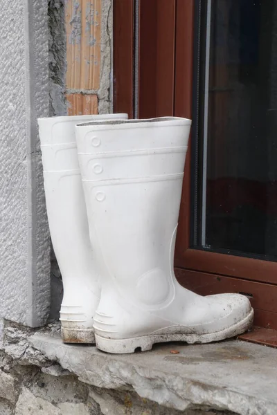 Plastic Boots Entrance — Foto Stock