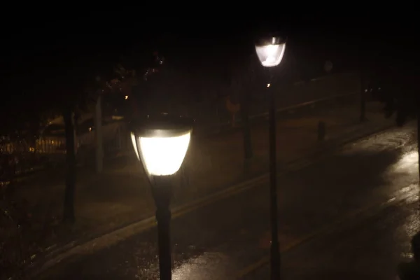 Blick Auf Eine Straße Bei Nacht — Stockfoto