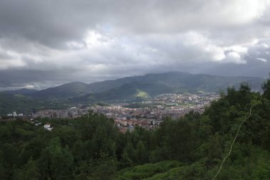 Bilbao şehrinin şehir manzarası
