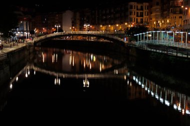 Bilbao, İspanya 'da şehir manzarası