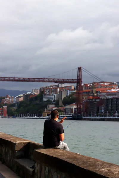 Hängebrücke Von Biskaya Portugalete — Stockfoto