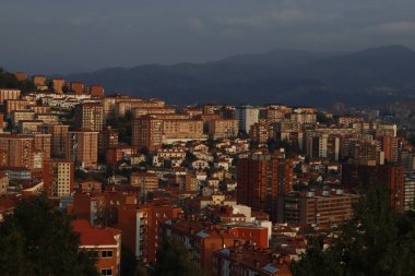 Bilbao şehrinin şehir manzarası