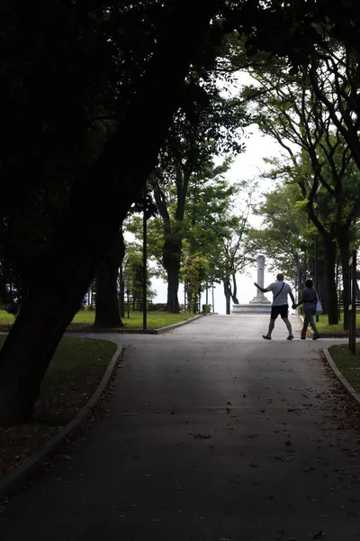 Pessoa Que Anda Parque — Fotografia de Stock