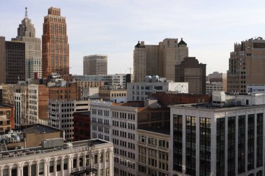 Detroit, Michigan şehir merkezinde mimar.