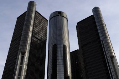 Detroit, Michigan şehir merkezinde mimar.