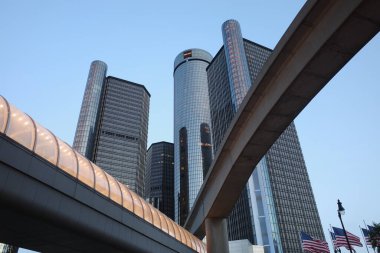 Detroit, Michigan şehir merkezinde mimar.