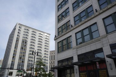 Detroit, Michigan şehir merkezinde mimar.