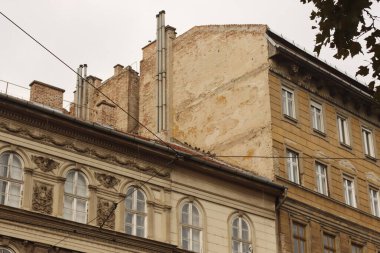 Macaristan 'ın tarihi Budapeşte kentinde klasik mimari