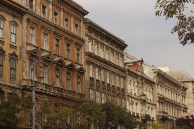 Macaristan 'ın tarihi Budapeşte kentinde klasik mimari