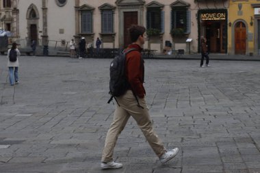 İnsanlar eski Floransa, İtalya 'yı ziyaret ediyor