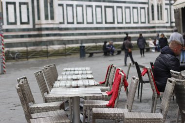 İnsanlar eski Floransa, İtalya 'yı ziyaret ediyor