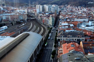 Bilbao şehrinin havadan görünüşü