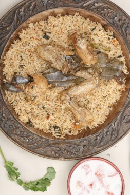Hyderabadi biryani - popüler tavuk veya koyun eti dayalı biryani