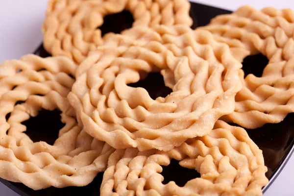 Murukku is a savoury snack popular in South India. — Stock Photo, Image