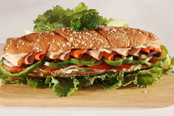 Chicken and Turkey Ham Sandwich — Stock Photo, Image