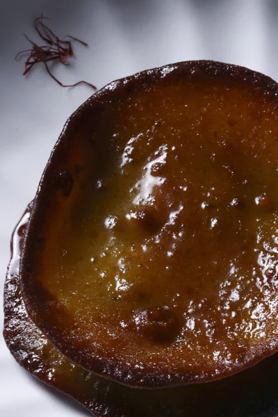 Malupua is a thick pancakes dipped in sugar syrup from India — Stock Photo, Image