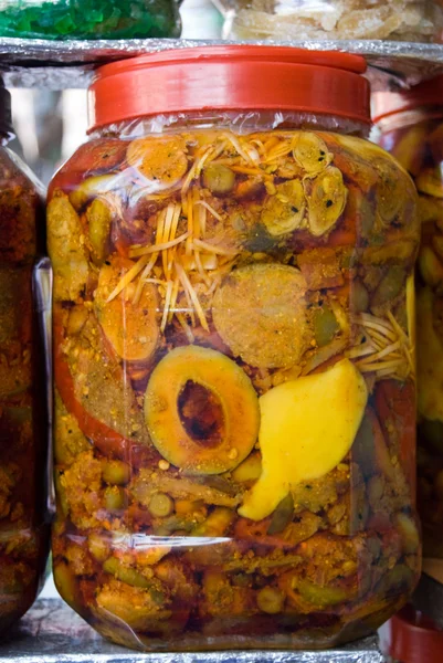 Indian Pickle shops in India — Stock Photo, Image