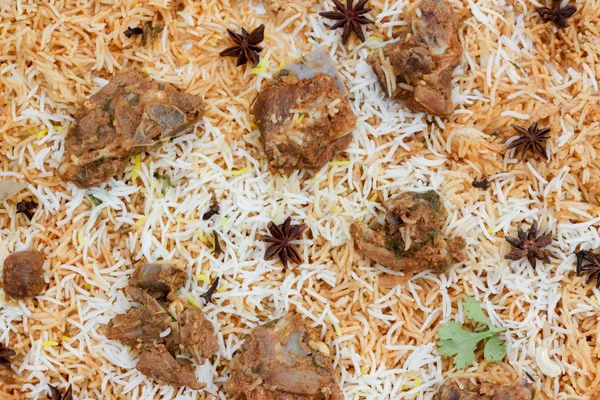 Mutton Gosht Biryani - Una preparación de arroz con cordero y especias —  Fotos de Stock