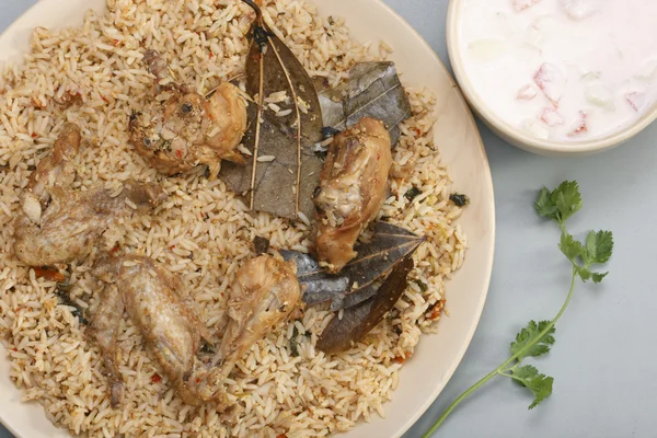 Hyderabadi Biryani - Biryani popolare a base di pollo o montone — Foto Stock