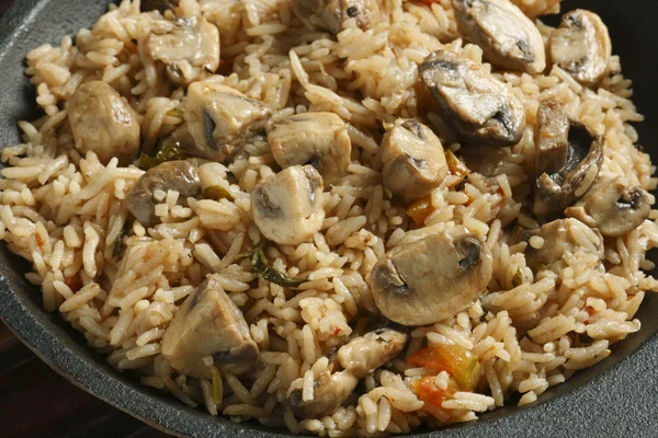 Mushroom Biryani - A vegetarian Biryani in which Mushroom is the — Stock Photo, Image