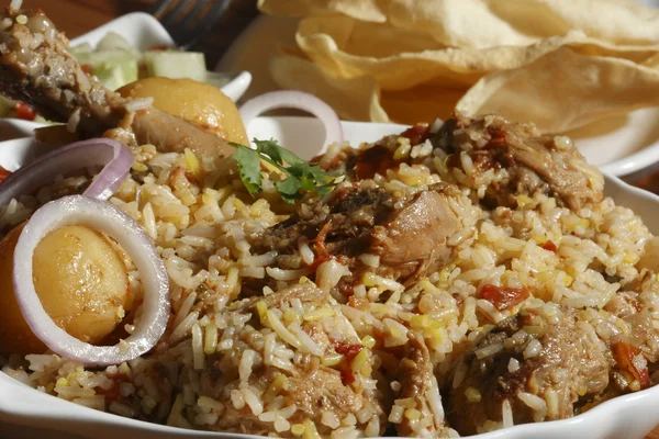 Szindi biryani - egy nem-zöldség étel Szindi konyha — Stock Fotó