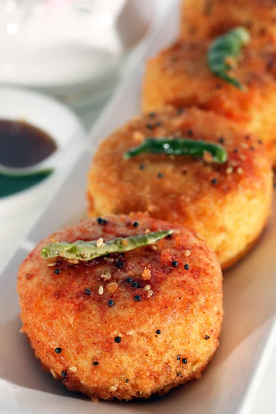 Fried Dhokla — Stock Photo, Image