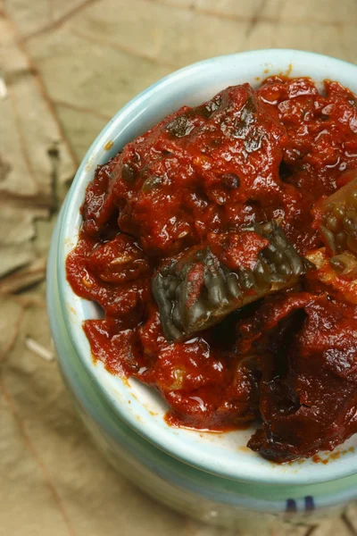 Karela Pickle - An Indian Pickle made of Karela or Bitter Gourd — Stock Photo, Image