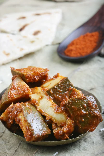 Pickle fatiado - Um picle indiano — Fotografia de Stock
