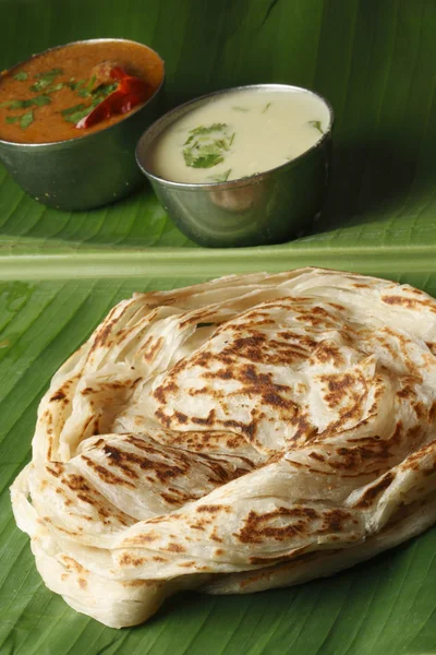 Kerala Paratha - a layered flatbread from Kerala — Stock Photo, Image