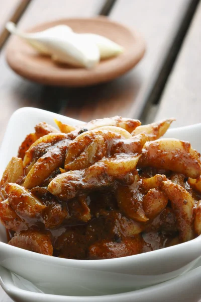 sarımsak turşu - popüler Hint turşusu sarımsak veya lehsun yapılmış