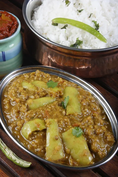 Methi moong daal é um prato de iguaria do norte da Índia — Fotografia de Stock