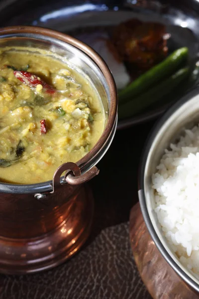 Methi moong daal é um prato de iguaria do norte da Índia — Fotografia de Stock