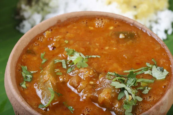 Sambar is een traditionele curry uit Zuid-india — Stockfoto