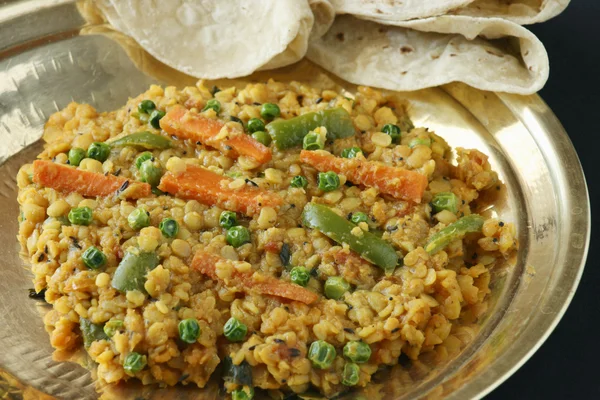 Sabzi dal is a combination of lentil and spices — Stock Photo, Image