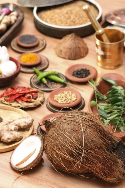 Ingredient mixture is a combination of spices, herbs and other condiments — Stock Photo, Image