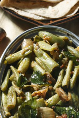 chikkudu kaaya vepudu - Hint vejetaryen bakla kızartmak