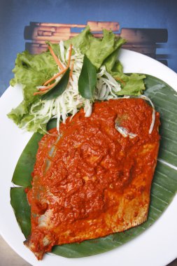 Pomfret tawa - karavali bölgesi bir yemek