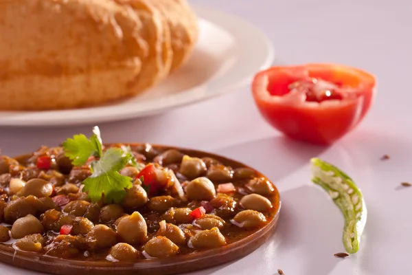 Chole bhature from North India — Stock Photo, Image