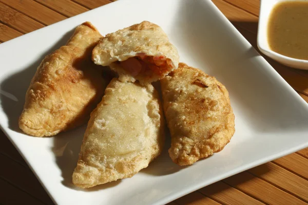 A Fried Leek Pastry — Stock Photo, Image