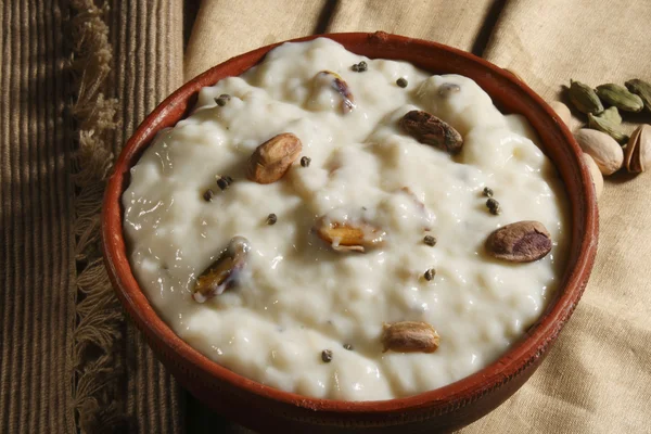 Firnee is a North Indian Dessert — Stock Photo, Image